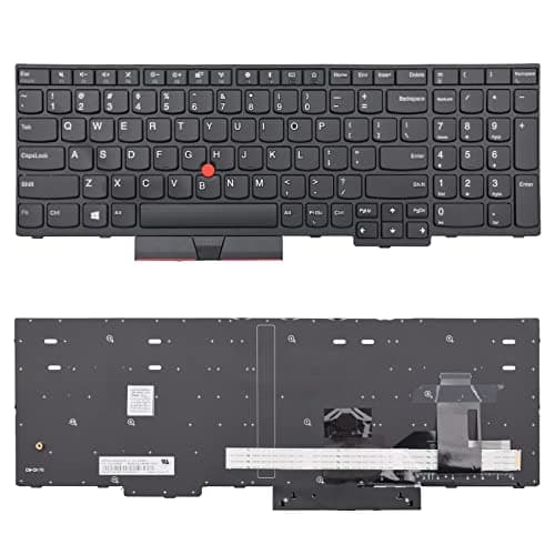 SUNMALL Replacement Keyboard with Trackpoint Compatible with Lenovo ThinkPad E580 E585 L580 E590 E595 L590 T590 P52(Not Fit P52s) P72 P53 P53S P73 No Backlit