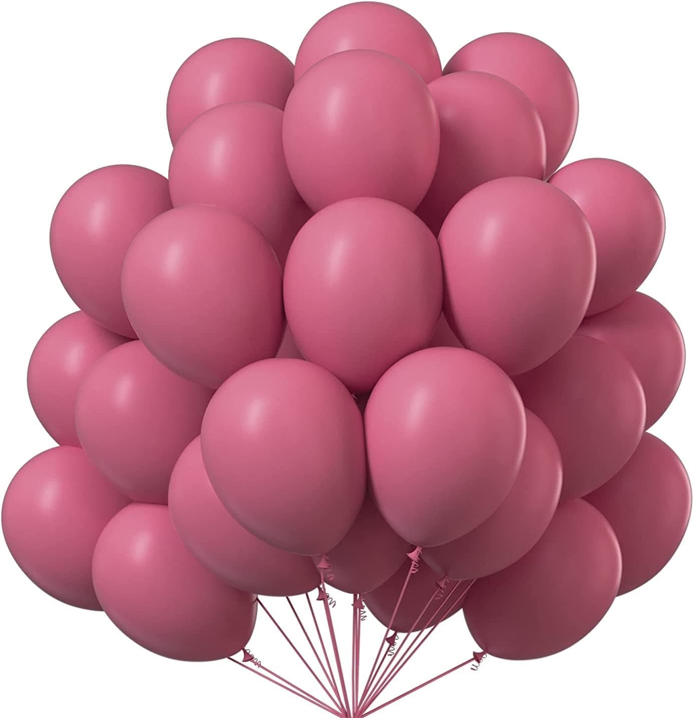 TOYXE 50 Pcs Retro Balloons Made of Strong Rubber (Retro Pink)