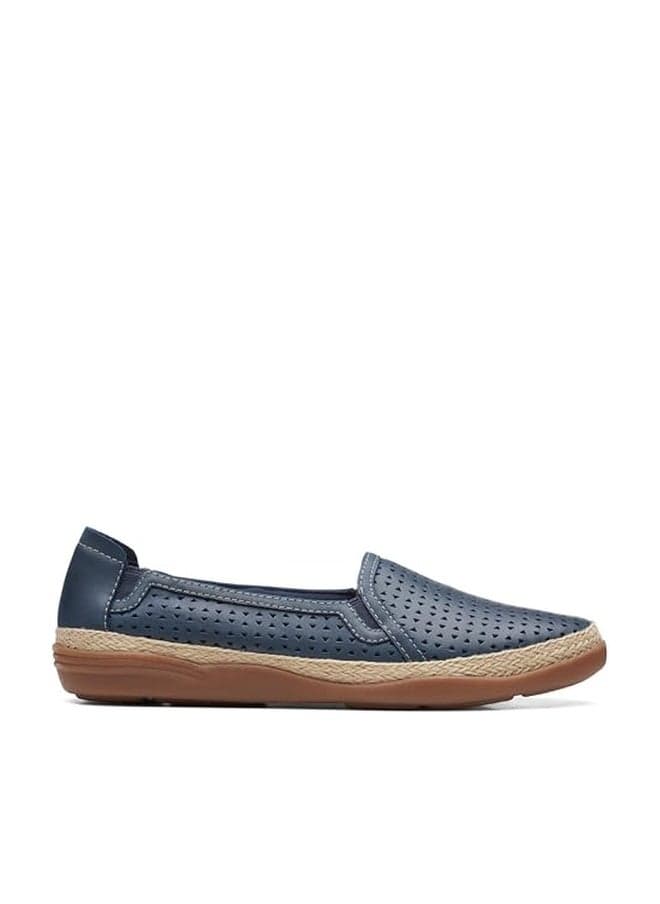 Clarks Collection Women's Elaina Ruby Loafer, Navy Leather, 9.5 W US