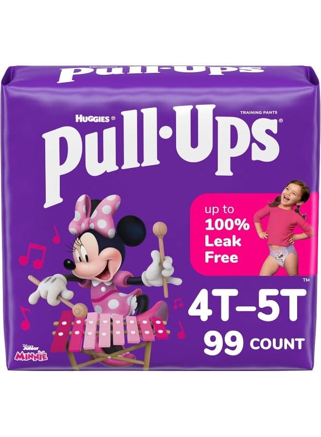 Pull-Ups Girls' Potty Training Pants, 4T-5T (38-50 lbs), 99 Count