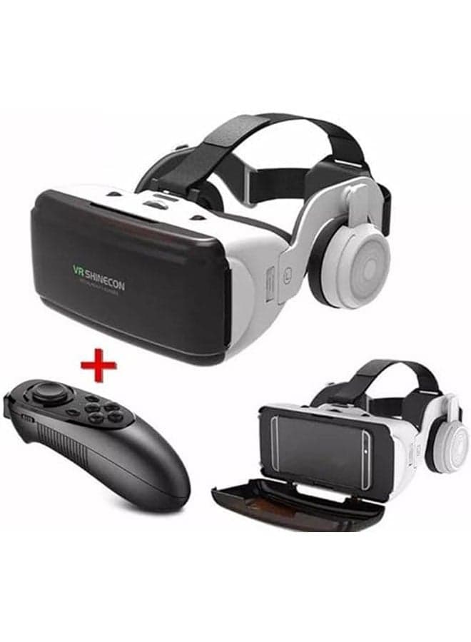 Original VR Virtual Reality 3D Glasses Case Stereo VR Google Cardboard Headset Headset for iOS Android Smartphone Wireless Joystick