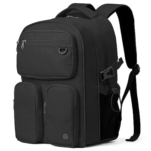 mixi Large Capacity Travel Laptop Backpack, Lightweight Durable College Bookbag Men Woman 15.6" Computer Bag, Water Resistant Outdoor Hiking Backpacks With Multifunction Pockets, 17 Inch Expandable