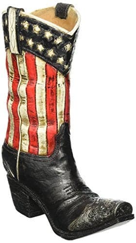 Patriotic Western Cowboy Boot Vase Decorative Home Decor Great for Events