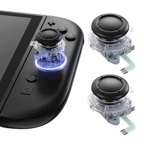 eXtremeRate Replacement 3D Joystick for Nintendo Switch 2 JoyCon, Controller Left Right Analog Stick Thumbsticks with Repair Tools for JoyCon 2, Multi-Colors Options - Clear