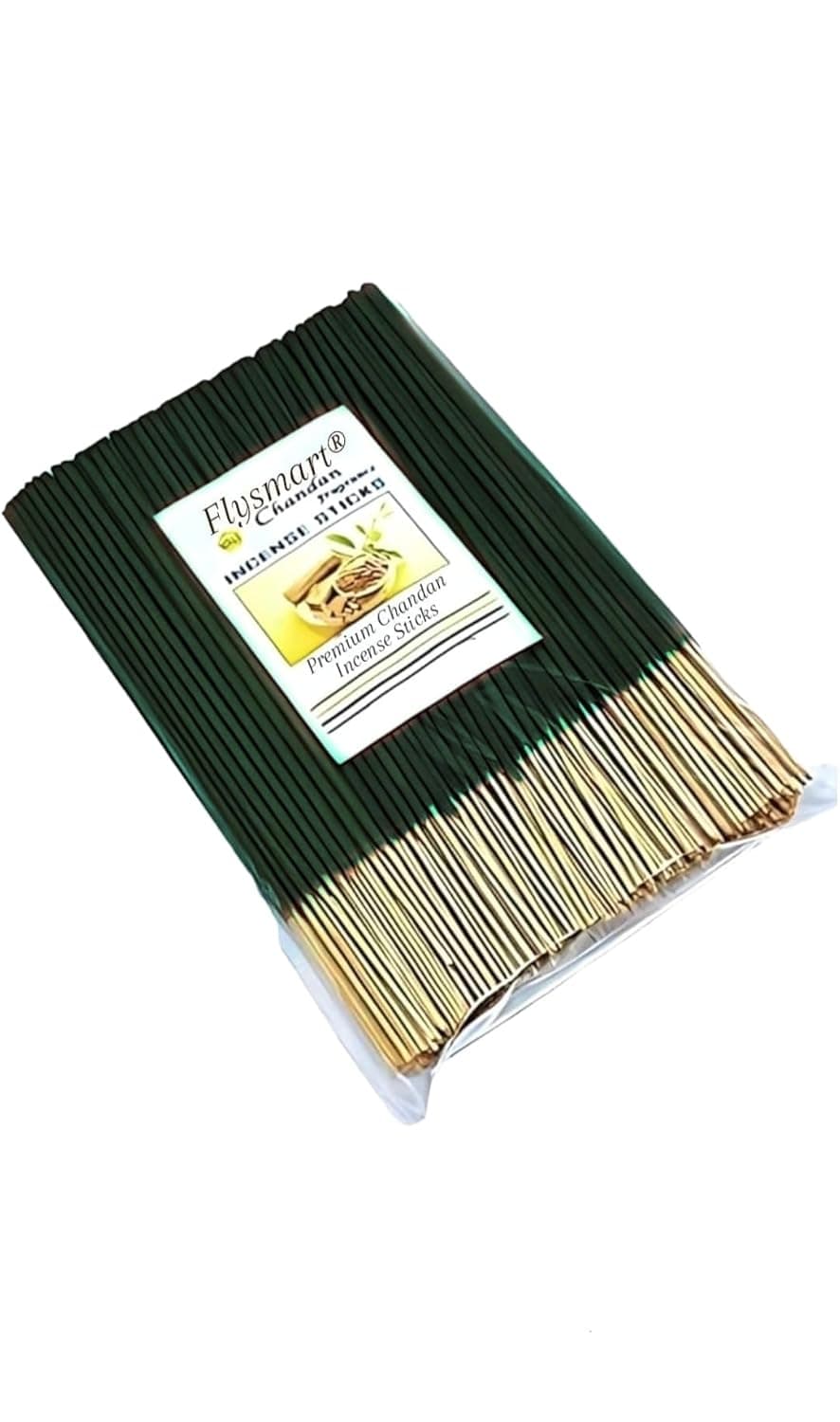 Flysmart 1 kg Incense Sticks for Pooja with Fancy Premium Chandan Sandal Fragrance Good Smelling Agarbatti for Worship Place Bambooless Sticks Pack of 1000 Grams