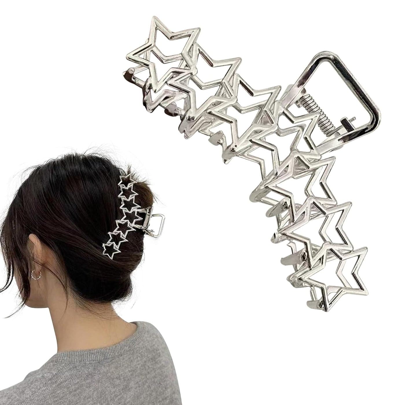 AEGYPIUS Metal Hair Clip Starshaped Hair Claw Large Claw Clips Ideal for Styling Metal Hair Accessories Great for Everyday Use Perfect for Women and Girls