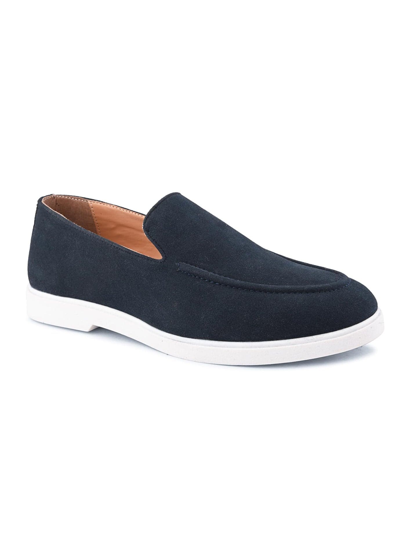San Frissco Men's Loafers Stylish Slip-On Shoes for Office & Casual Wear | Lightweight, Elegant Shoes with Durable PU Upper & TPR Sole Comfortable Footwear for Men - 8 (Blue) EC 17712 Blue