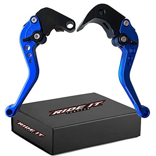 Short Adjustable Brake Clutch Levers for GSXR 600 GSXR 750 2006-2022,GSXR 1000 2005-2006,GSXR1000 2009-2022,GSX-S1000/F/ABS 2015-2020-Blue