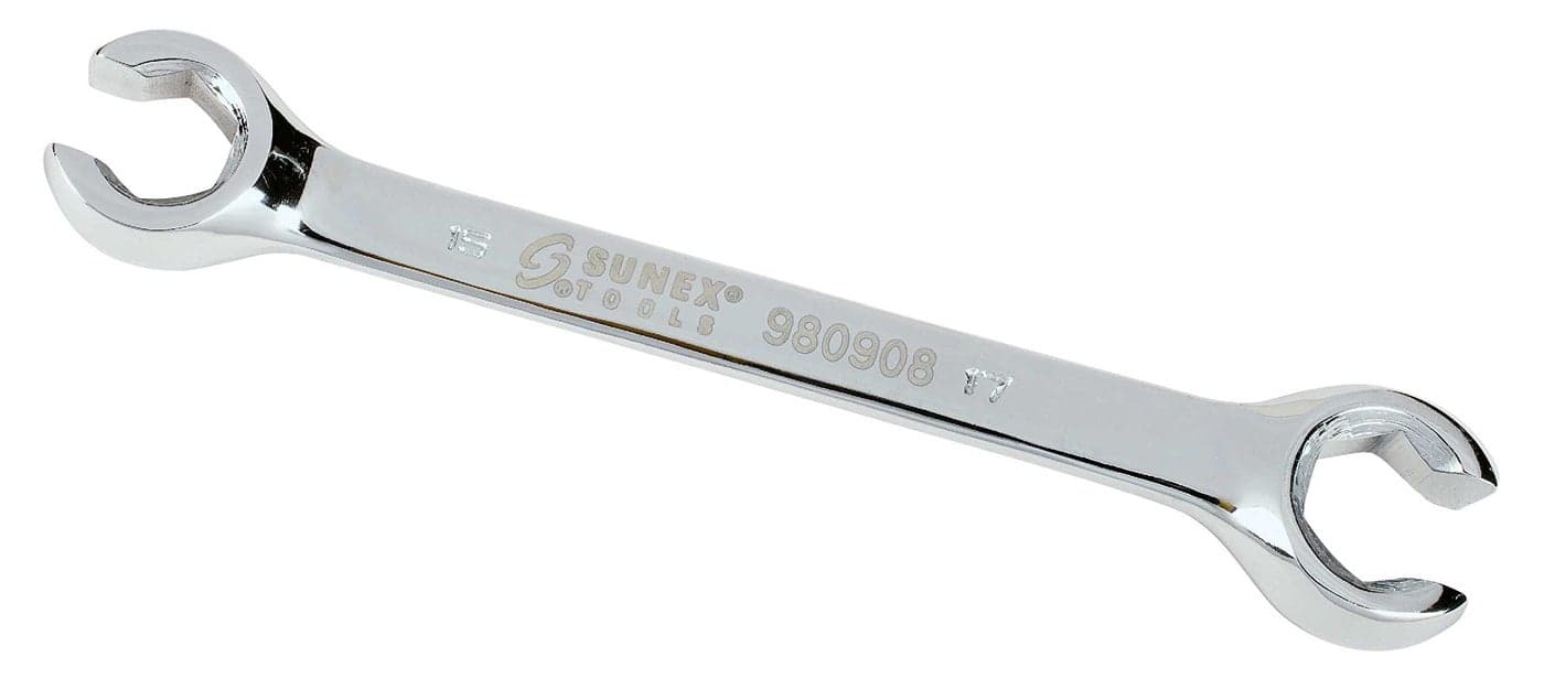 Sunex 980908 15 mm by 17 mm Fully Polished Flare Nut Wrench