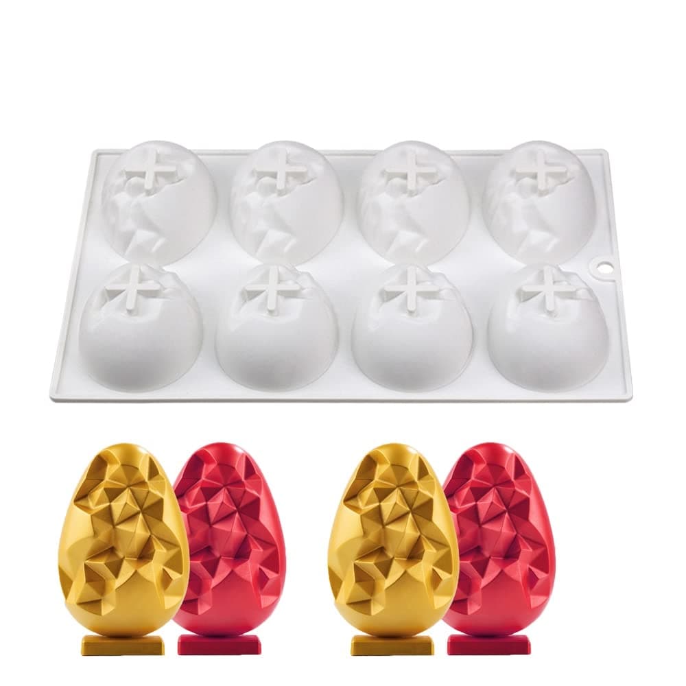 Mostsom Silicone Egg Molds for Chocolate Easter Party Chocolate Fondant Candy Jelly Dome Mousse Cake Topper Making