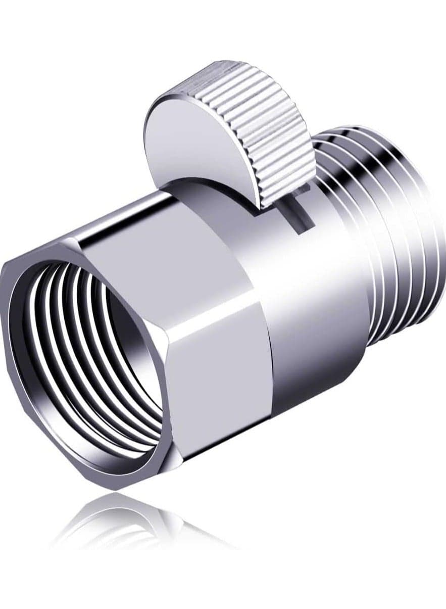 Shower Flow Control Valve Head Shut Off with Handle Lever, Volume Valve, Brass Water G1/2 Universal Size for Arm and Hose