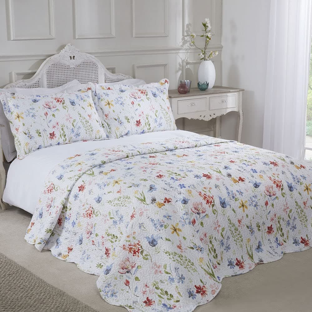 Emma Barclay Spring Quilted Patchwork Bedspread Set Double