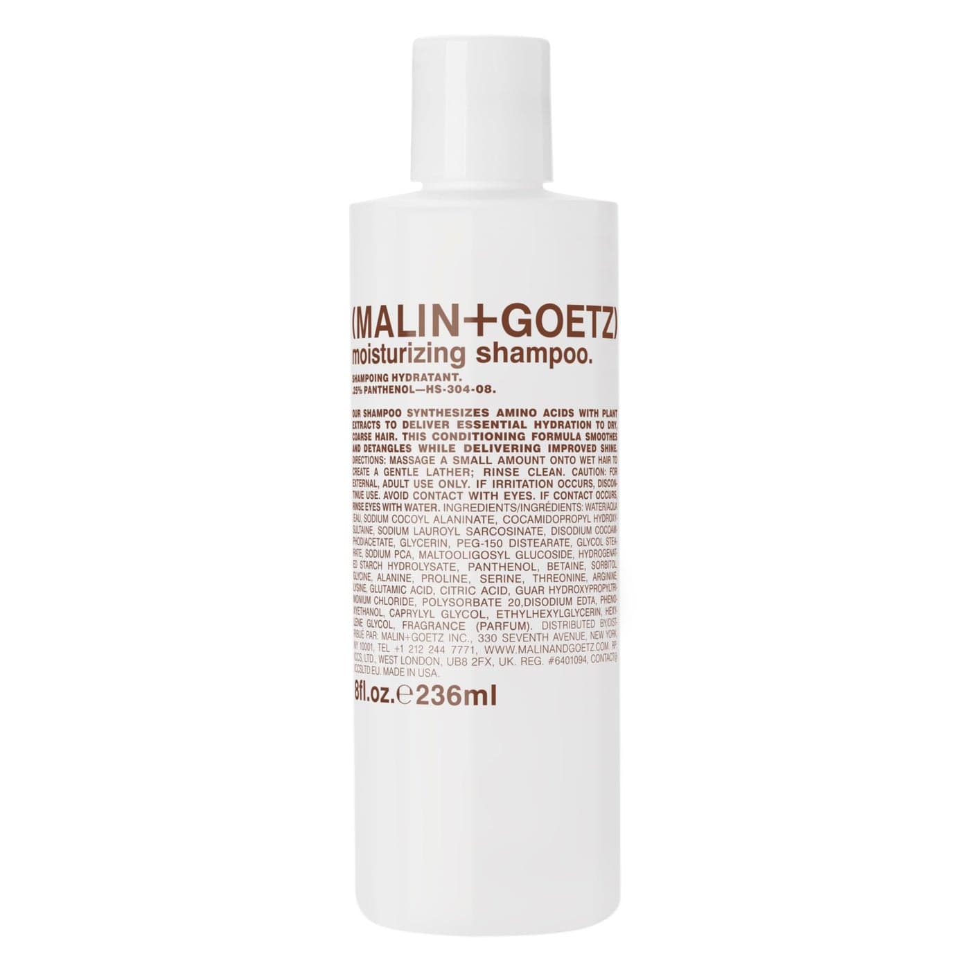 Malin Goetz Moisturizing Hair Shampoo 8 Fl Oz Hydrating Shampoo for Women Men All Hair Types Hair Treatment for Dry Damaged Hair Vegan CrueltyFree
