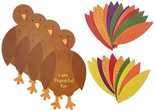 Amscan 3 Pack Thanksgiving Turkey Craft Kit Makes 12 Turkeys Party Activity