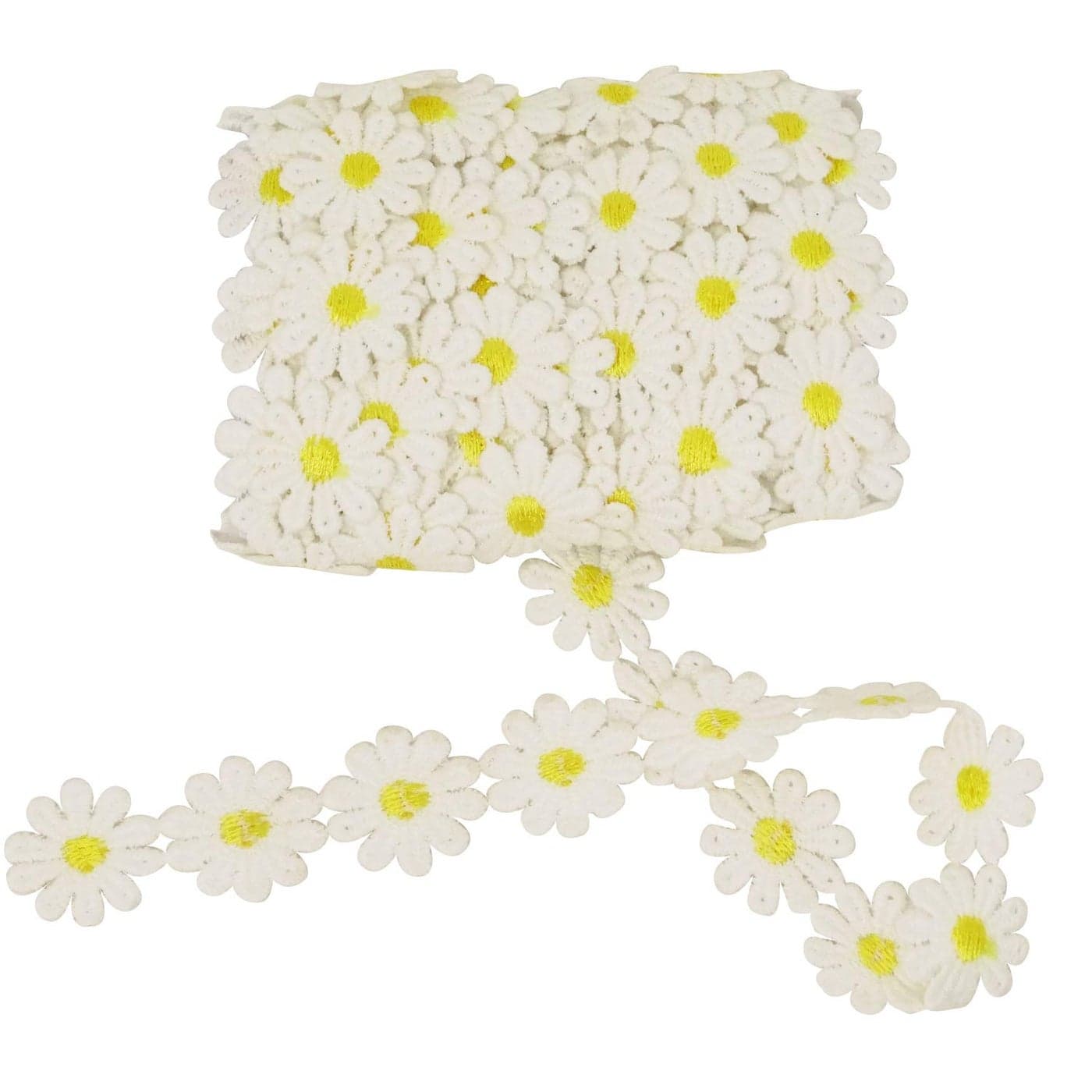 Honbay 5 Yards Decorating Lace Embroidered Trim Ribbons for Sewing or Craft Decoration Daisy