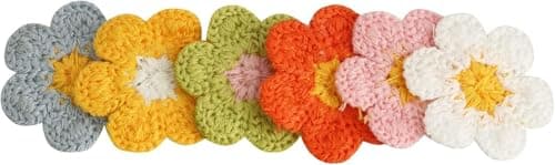 30Pcs Daisy Flower Patches 6 Colors Daisy Sew On Embroidered Appliques Cute Valentines to Crochet Flowers for Clothes Backpacks Jeans Hat Hair Clips Decorative Appliqu Patches 196inch