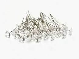 Crystal Clear Diamond Pixie Corsage / Boutonniere Pins 3/4" 100pcs