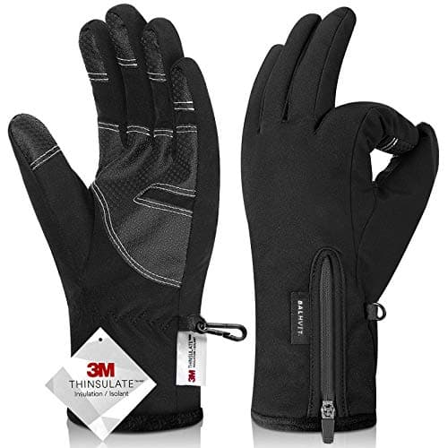 Balhvit -10℉ Waterproof Winter Gloves for Men & Women, Breathable 5-Layer Touch Screen Ski Snow Gloves for Cold Weather(L, Black)