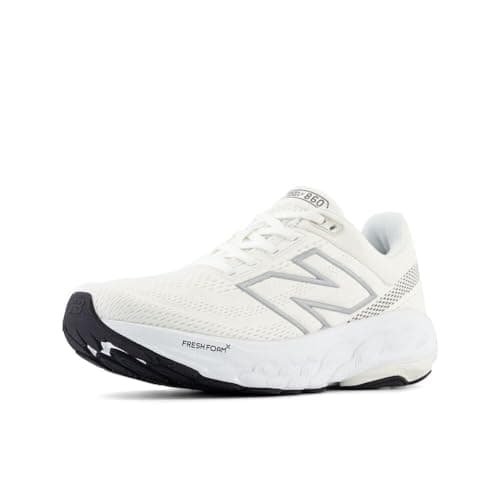 New Balance Women's Fresh Foam X 860 V14 Running Shoe, White/Sea Salt/Black, 10 Wide