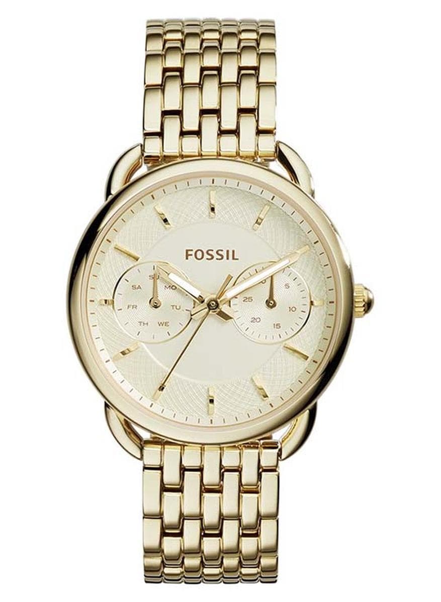 Women Stainless Steel Analog Quartz Watch ES3714 - 35 mm - Gold