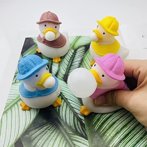 4 Pcs Ducks Squeeze The Bubble Ball Relieve Stress Fidget Toys for Children and AdultsSqueeze Sensory Toys for Anxiety Autism ADHD4 Ducks