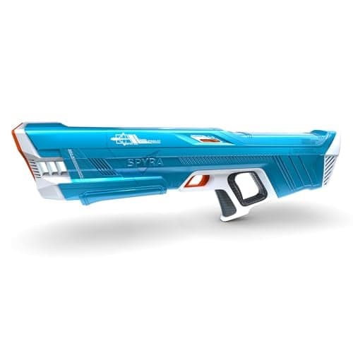 SPYRA Electric Water Blaster Outdoor Squirt Gun for Pool Games SpyraThree Blue Automatic Water Blast Guns for Beach Backyard Patio and Garden