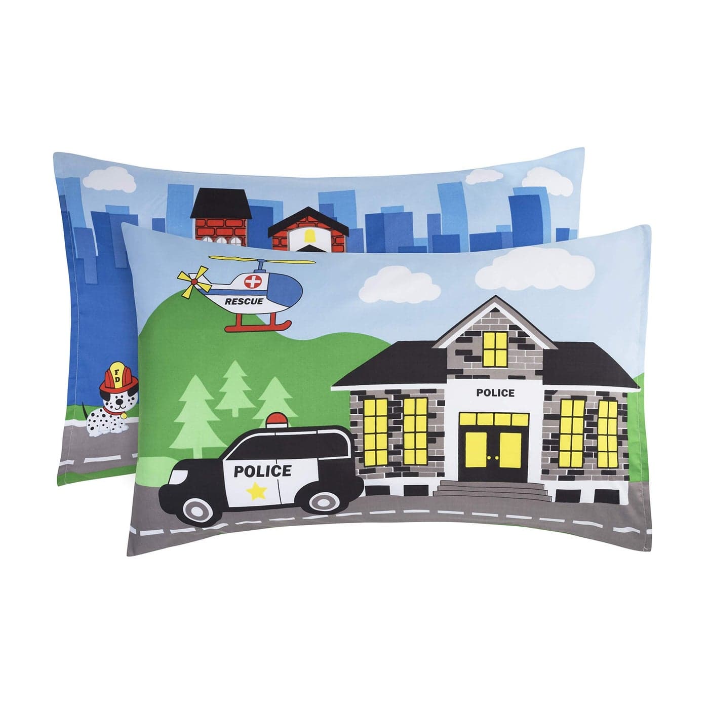 Everyday Kids 2Pack Standard Size Pillowcases fit Pillows 20 x 26 100 Soft Breathable Microfiber Perfect for Toddler Little Boy TwinFull Size Bed Rescue