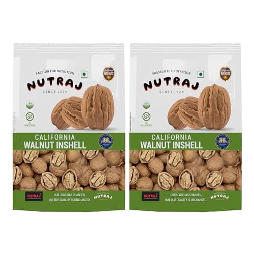 Nutraj California Walnut Inshell 2Kg (1kg x 2) Pouch | Akhrot | Dry Fruits | Nuts | Grocery Items.