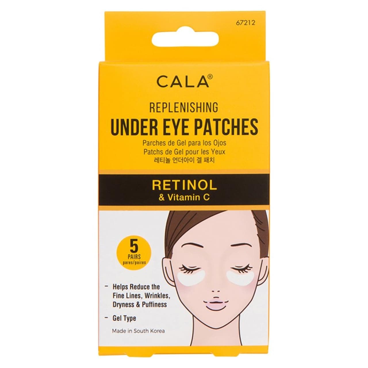 UNDER EYE PATCHES RETINOL VITAMIN C 5PK