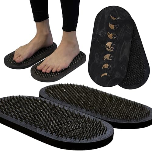 Sadhu Board for Yoga Beginners Wooden Yoga Board for Acupressure and Meditation with Nails for Deep Tissue Massage Acupuncture Massage Nail Distance 031 in 8 mm ebonymoon