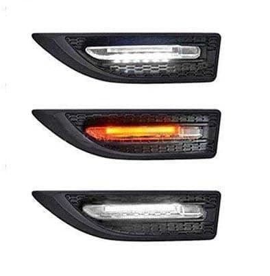 Aksmit Car Side Fender Light with 3 Colour Led Indicator Light (Black) For Alto 800