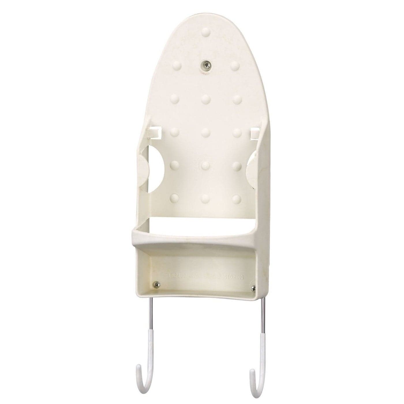 Household Essentials 1661 Iron Wall Mount with Attached Ironing Board HooksWhite