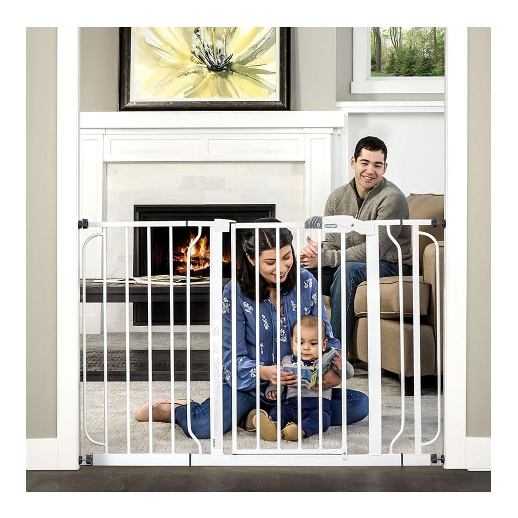 Regalo Easy Step 49Inch Extra Wide Baby Gate Includes 4Inch and 12Inch Extension Kit 4 Pack of Pressure Mount Kit and 4 Pack of Wall Mount Kit