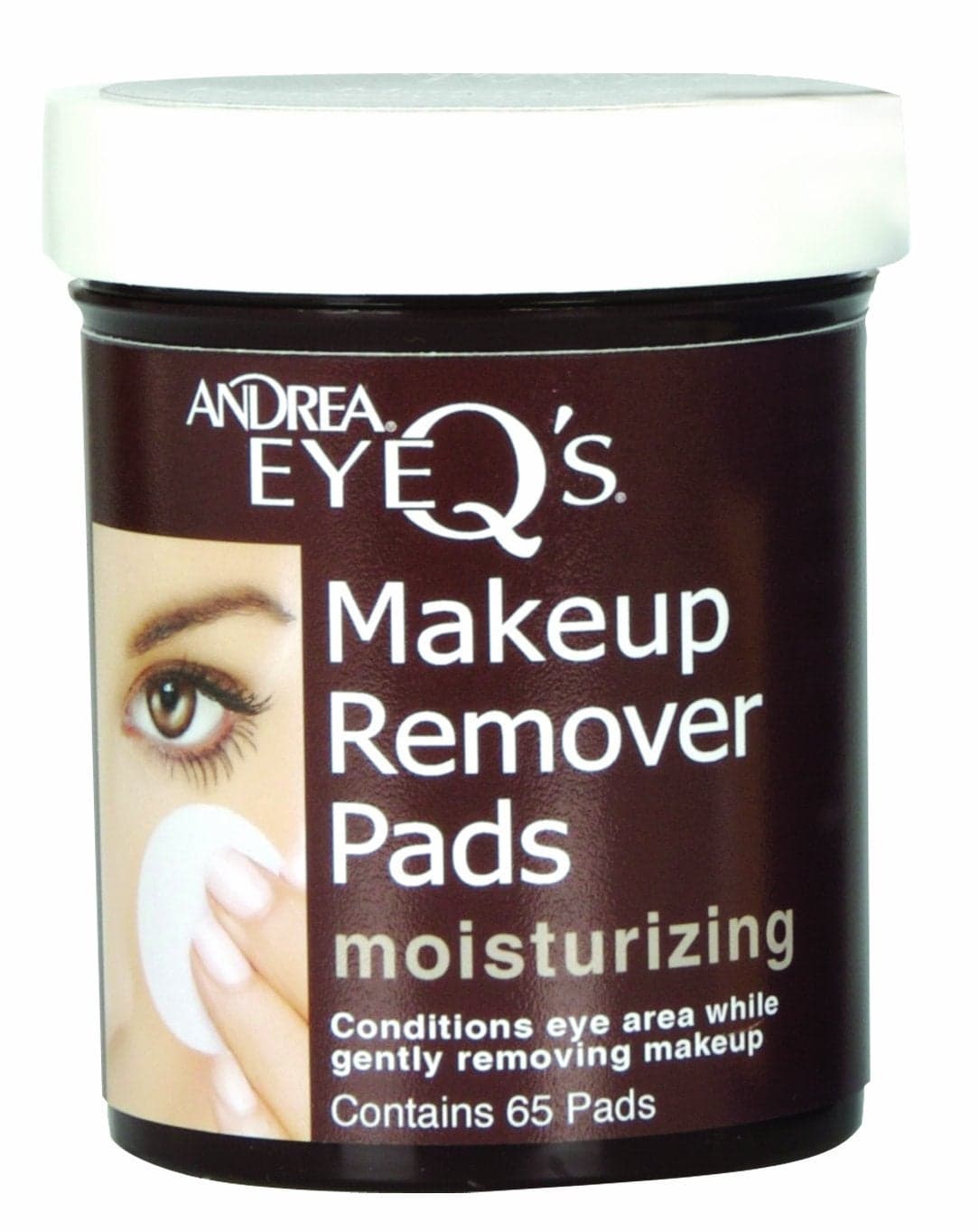 Andrea Eye Qs Moisturizing Eye Makeup Remover Pads 65Count Pack of 3