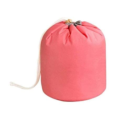 MOHAK Round Shaped Cosmetic Makeup Bag Travel Case Pouch Cosmetic Storage Bag Travel Kit Organizer Bathroom Toiletry Carry Bag
