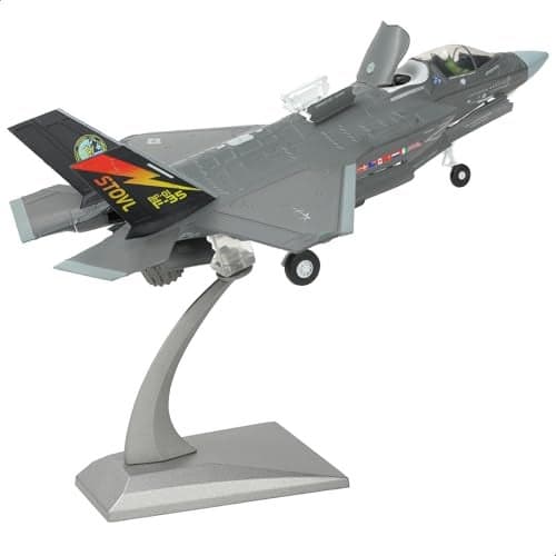 NUOTIE F-35 Lightning II Fighter Model Kit 1:72 Scale Die-cast Aircraft Model with Bracket, Gift for Military Pilots (F-35B Marine Corps)
