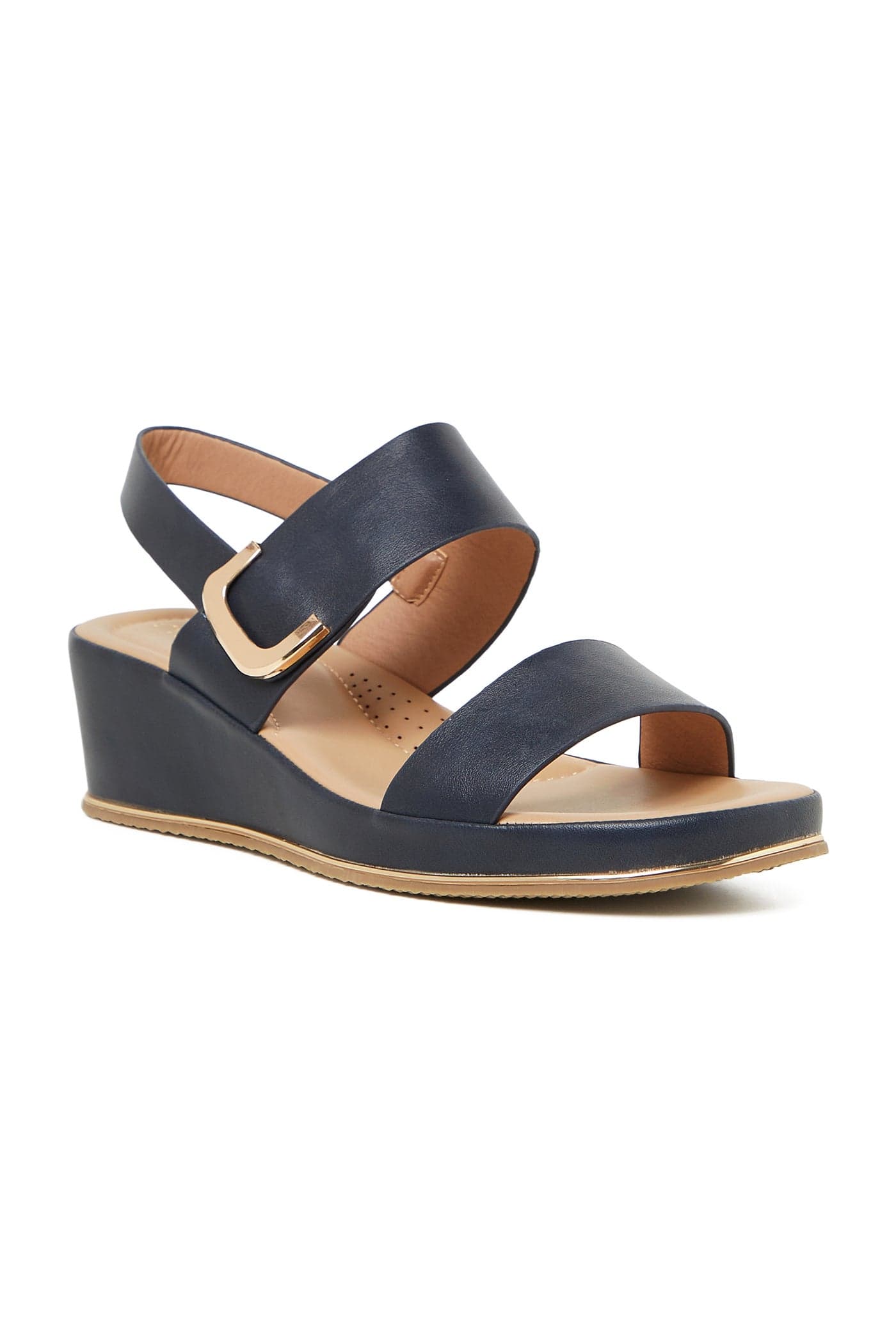 GEOOMNII Comfort Sandals for Ladies – NAVY Sandals with Sling Back | Comfortable PU Upper & TPR Sole — 38 EU