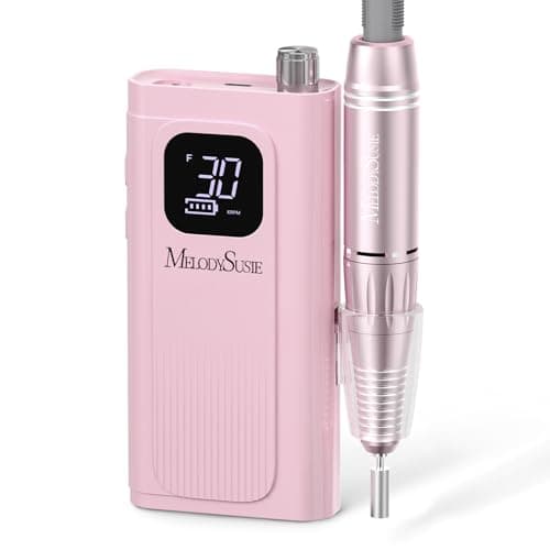 MelodySusie Professional Rechargeable Nail Drill 30000 RPM Electric Nail File for Shaping Removing Polishing Gel Nails Lightweight Easy to Use Ideal for Home Salon Manicure Pedicure SC300F