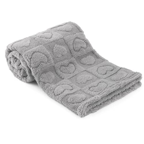 Plush Soft with Heart Checkered Baby BlanketFleece Infant Toddler Blankets for Girls BoysWarm Lightweight Breathable Newborn Receiving Blankets for Crib Stroller 3039 GrayHeart
