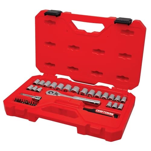 CRAFTSMAN Mechanics Tool Set, 33 Piece, 3/8 Inch Drive SAE/Metric (CMMT12113)