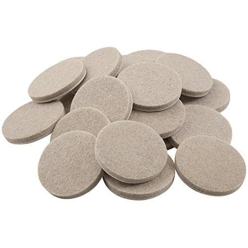 SOFTTOUCH 1 1/2" Round Heavy Duty Felt Furniture Pads for Hardwood, Beige (24 Pack)