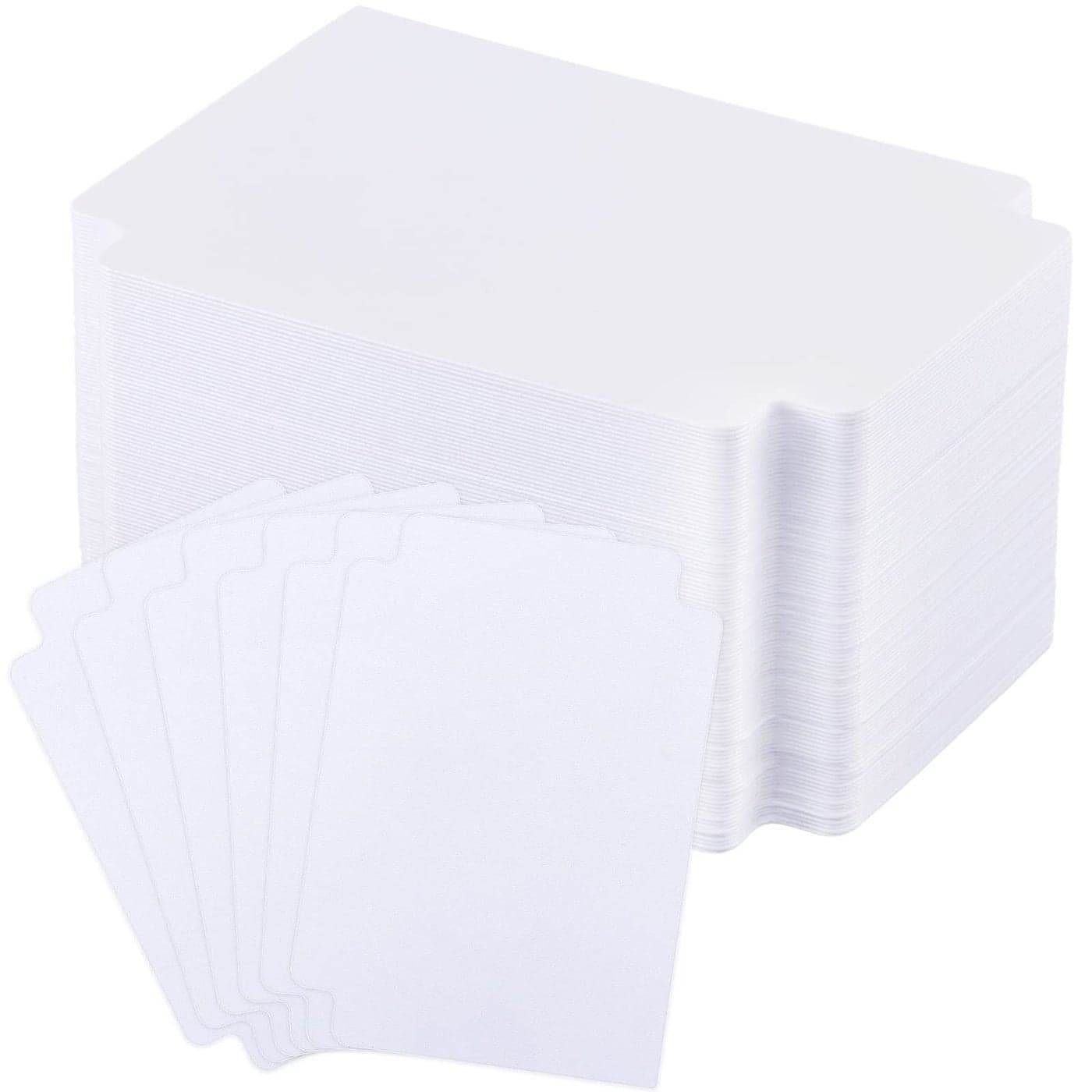 Suilung 50 Pcs Trading Card Dividers Plastic Card Dividers Frosted Separator with Tabs Standard Vertical Compatible with MTG Games Sports TCG 27 x 38 Inches White