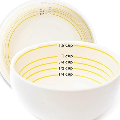 Uba Portion Control Bowl Porcelain for Measuring Bariatric Diet Diabetes Healthy Eating 2 Pack