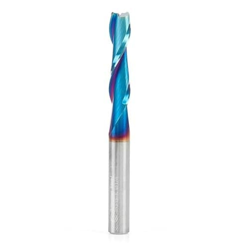 Amana Tool Spektra Extreme Tool Life Coated Solid Carbide Spiral Plunge Router Bit, 46315-K, 1/4 Dia x 1 CH x 1/4 Shank 2-1/2 Inch Long Up-Cut