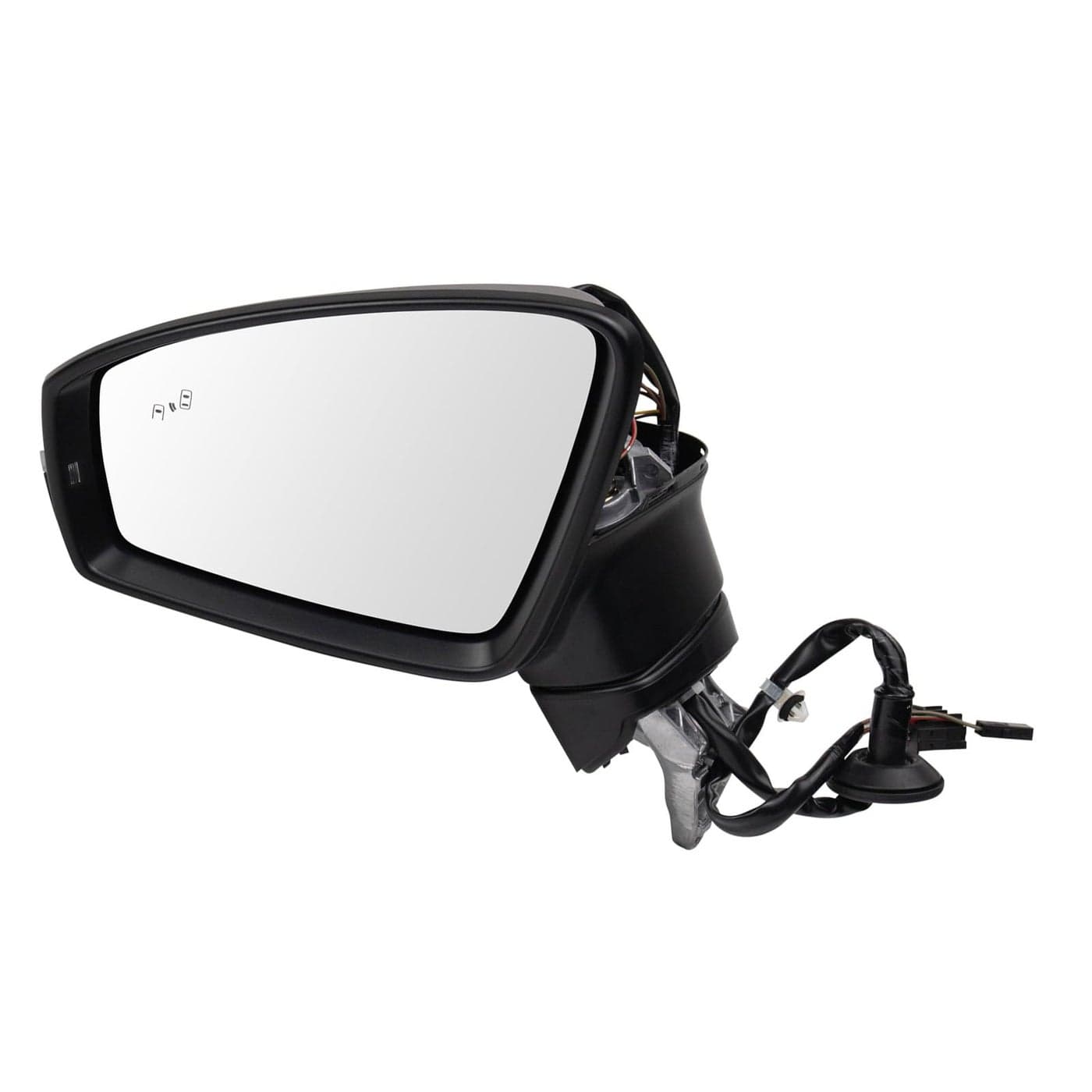 TRQ Driver Side Mirror Power Heated Manual Folding Blind Spot Indicator Paint to Match Compatible with 20182021 Volkswagen Tiguan VW1320179