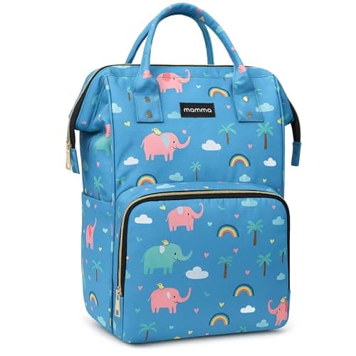 MAMMA Diaper Bag for Mothers for Travel, Baby Bag for Mother Travel, Hospital Bag for Delivery Women, Baby Diaper Bag for Mom, 12 Pockets Diaper Bags for Mothers with 9 Months Warranty