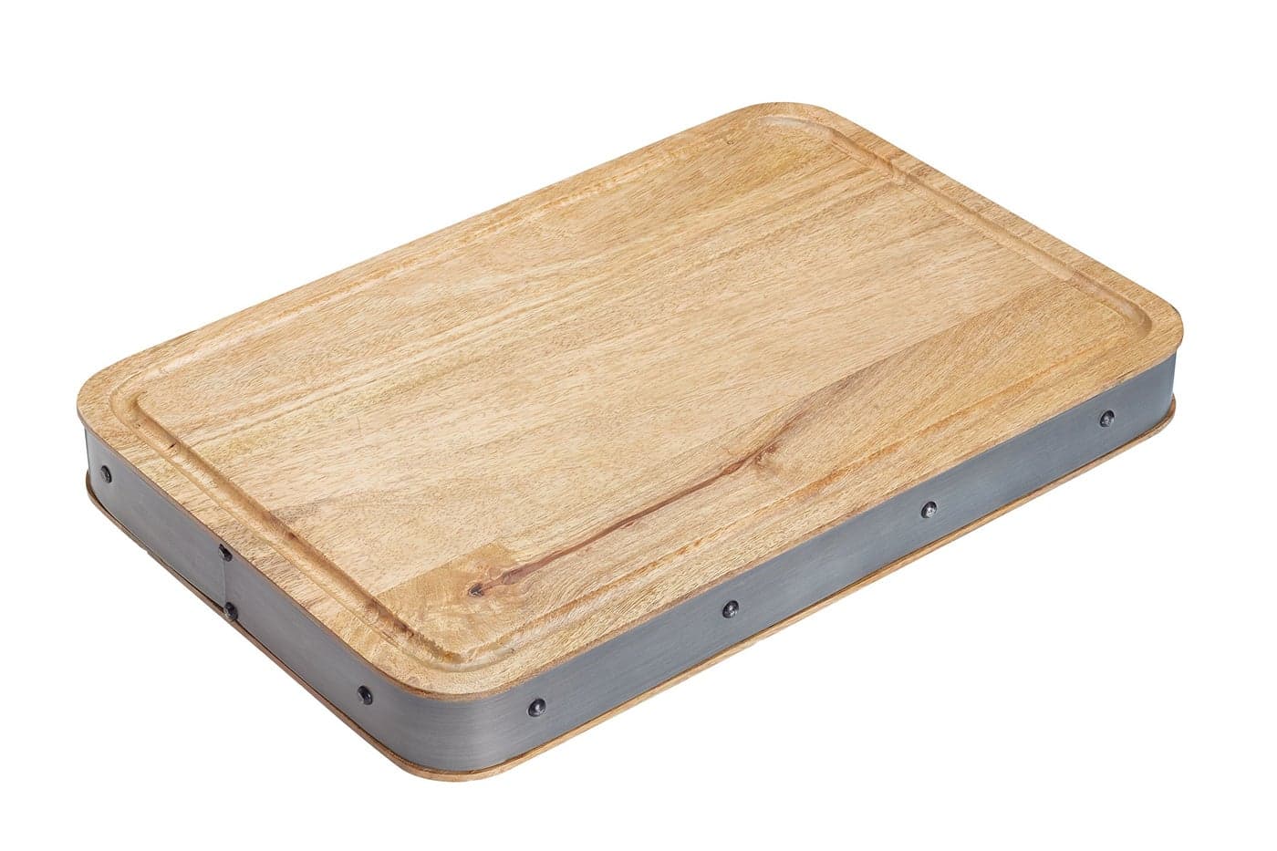 KitchenCraft Industrial Kitchen Handcrafted Wooden Butchers Block Chopping Board 48 x 32 x 5 cm 19 x 125 x 2 Rectangular