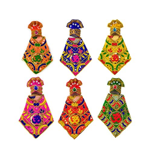 SHINDE EXPORTS shirdi saibaba idol dress cloth vastra shawl (Pack of six (for 3.5 inches zero no. idol))