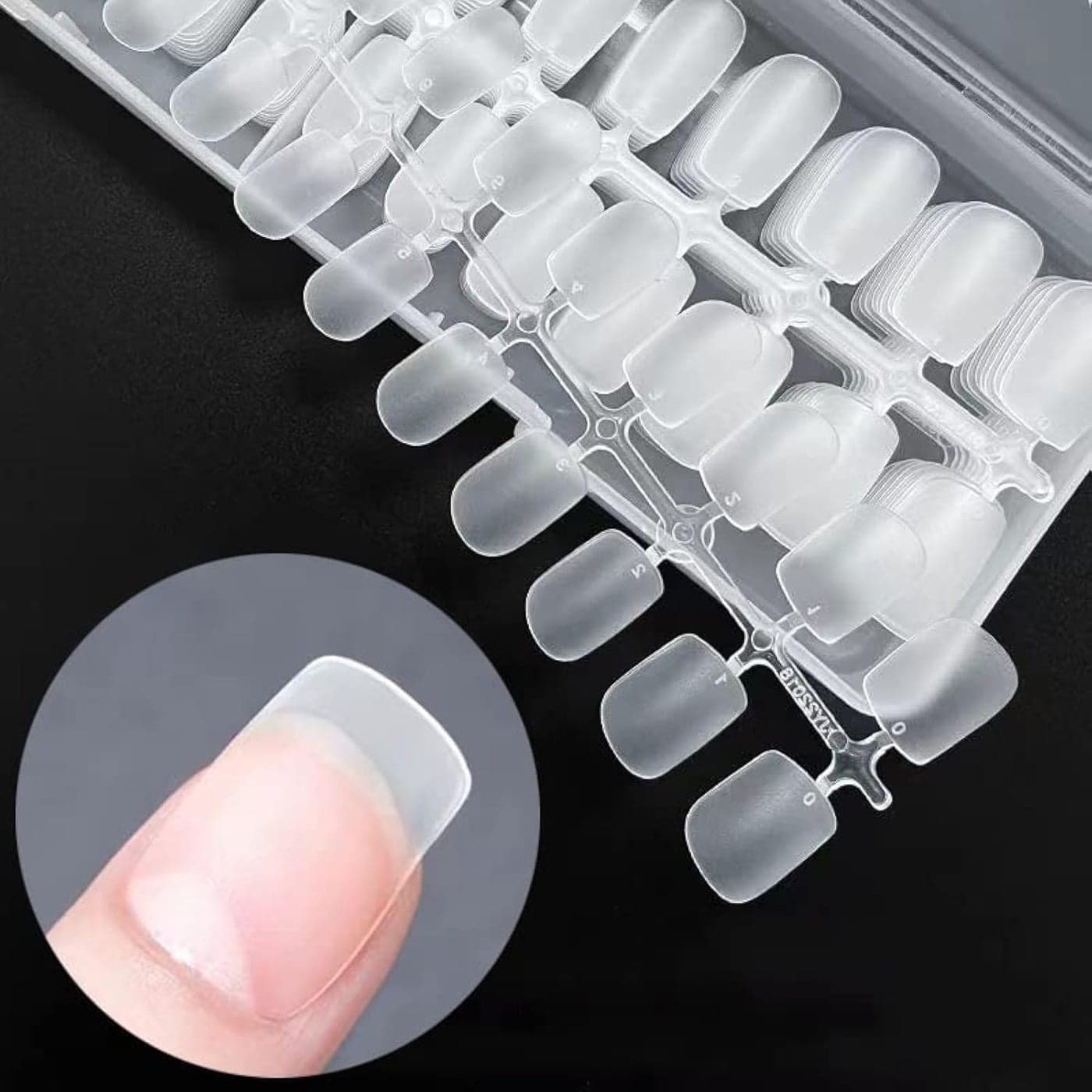 Skexiod Soft Gel Nail Tips 240 Pcs Upgraded No Filed Matte Coffin False Press on for Soak Off Nail Extensions
