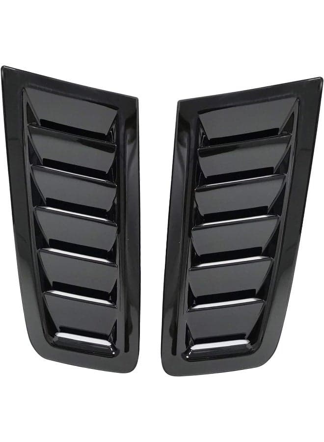 GSRECY For Focus RS ST MK2 style ABS plastic bonnet vents Hood Trim (Gloss Black)